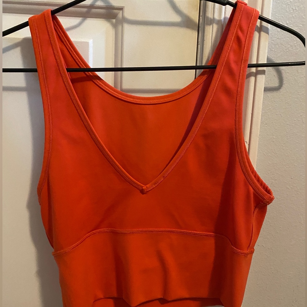 High neck Lululemon top.